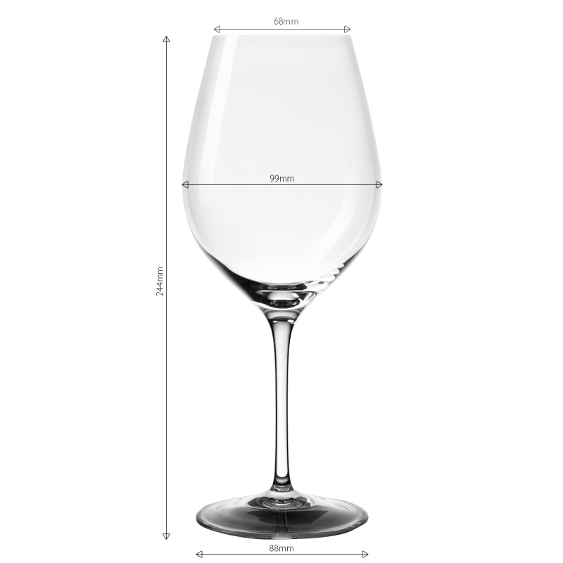 Sklenice na červené víno 660 ml sada 6 ks - Optima Glas Lunasol