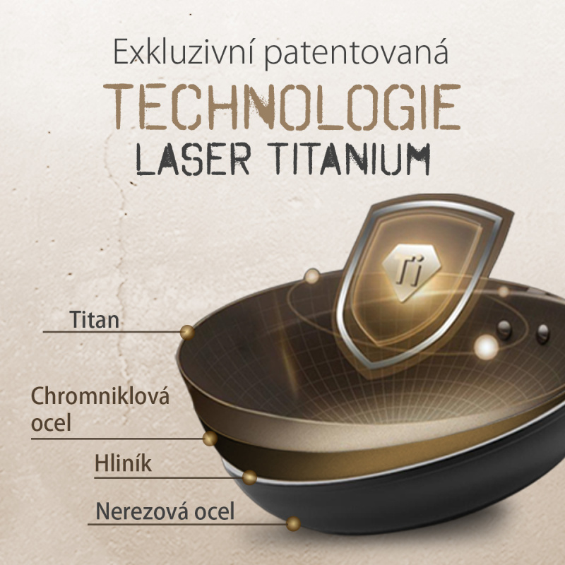 Titanová pánev ø 30 cm | Saturn Terra Lunasol