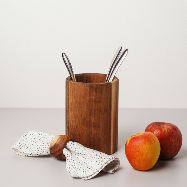 Stojan na náčiní Agát 17,8 cm × 12,7 cm – FLOW Wooden