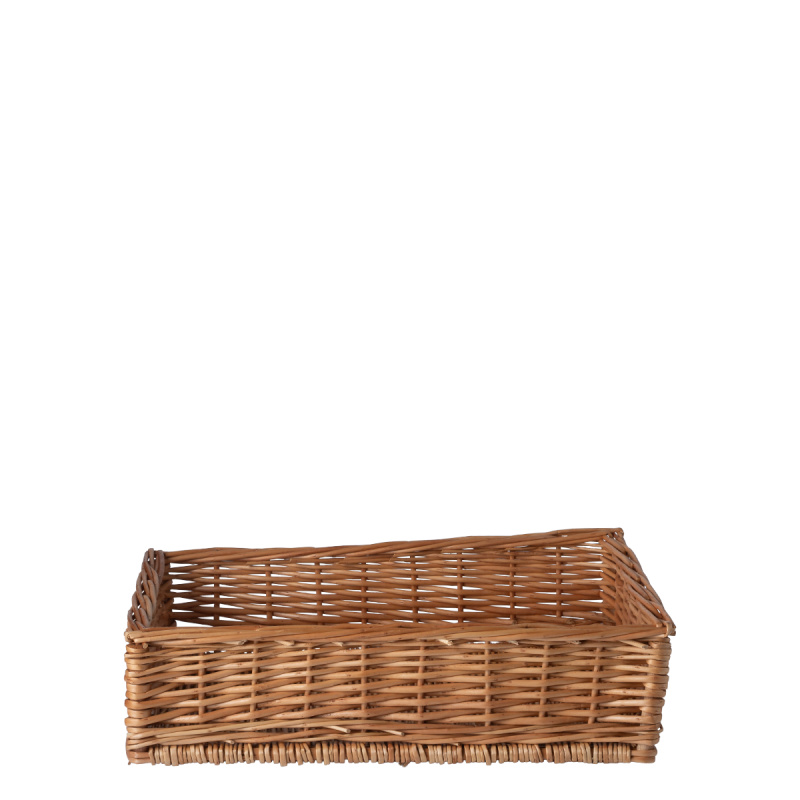 Hranatý proutěný košík na chléb 40 × 30 × 10 cm — Flow Wicker