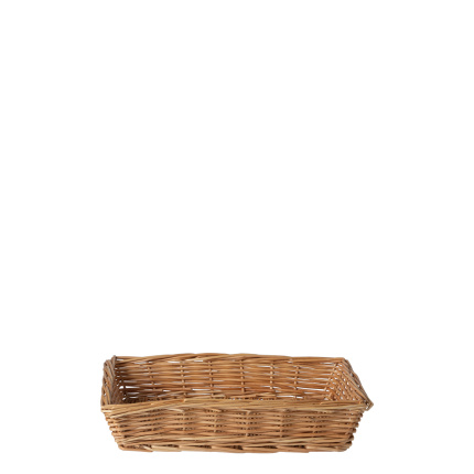 Hranatý proutěný košík na chléb 34 × 25 × 6,6 cm — Flow Wicker