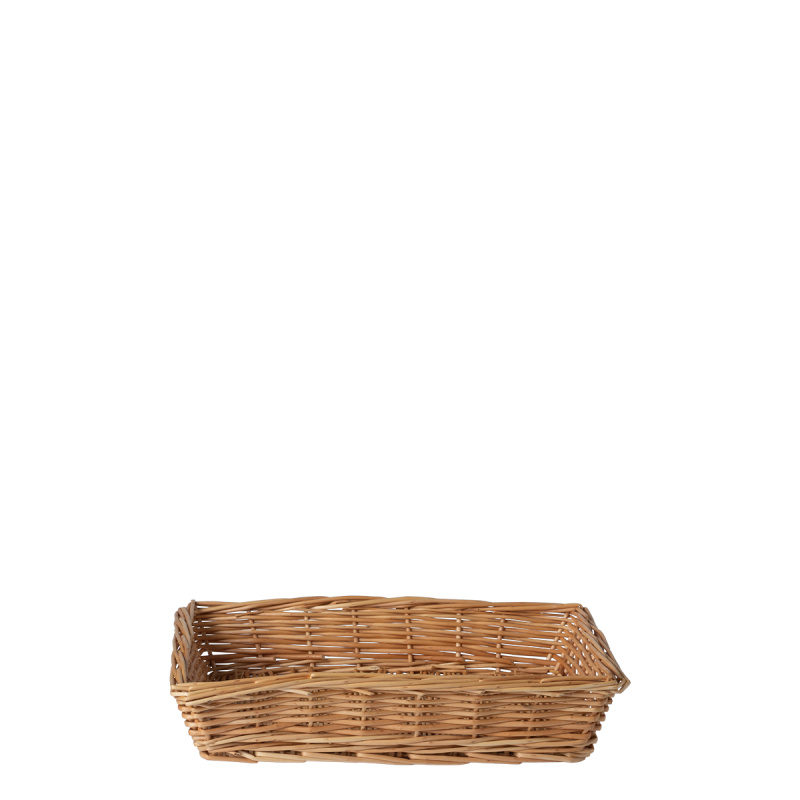 Hranatý proutěný košík na chléb 34 × 25 × 6,6 cm — Flow Wicker