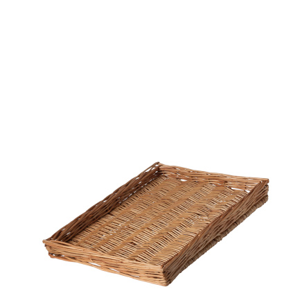 Hranatý proutěný košík na chléb 40 × 30 × 4 cm — Flow Wicker