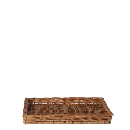 Hranatý proutěný košík na chléb 40 × 30 × 4 cm — Flow Wicker