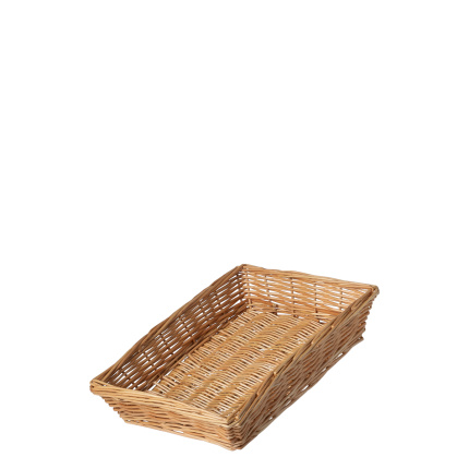 Hranatý proutěný košík na chléb 34 × 25 × 6,6 cm — Flow Wicker