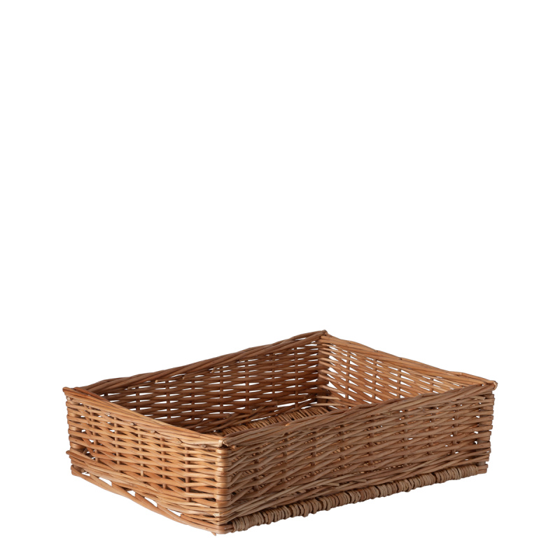 Hranatý proutěný košík na chléb 40 × 30 × 10 cm — Flow Wicker