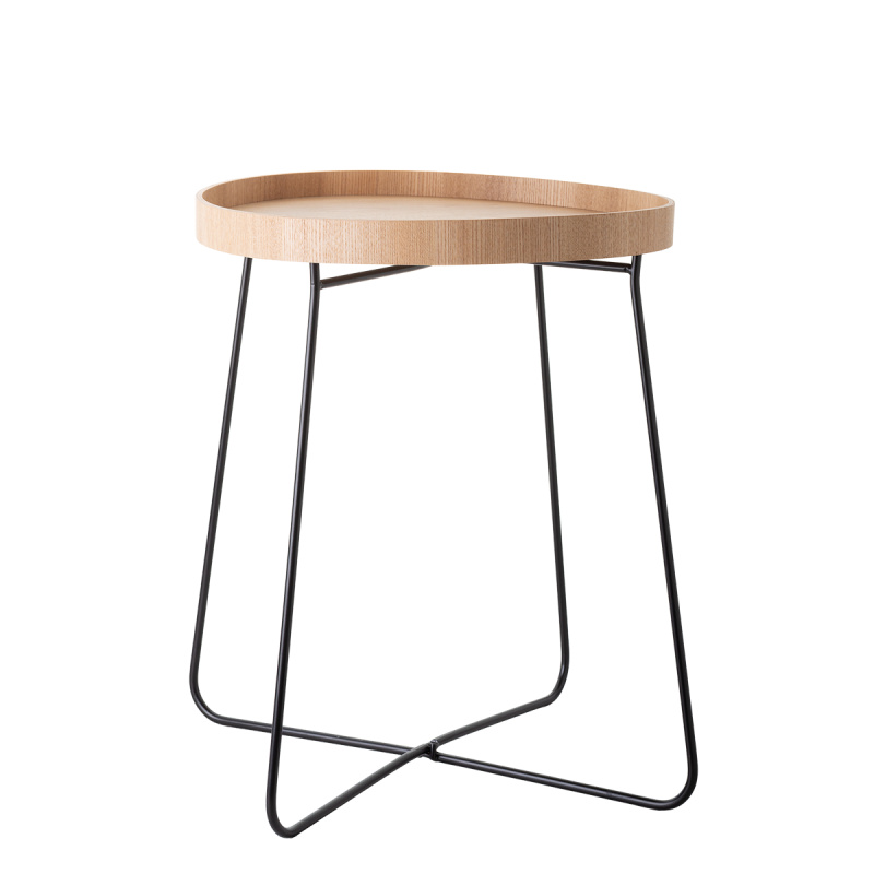 Černý stojan Ø 40 cm, V: 48 cm – Elements Wood