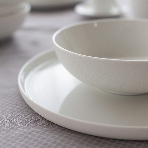Sada talířů 12 ks — Fine Dining White