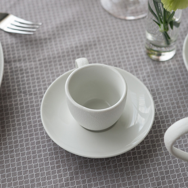 Mokka podšálek 12 cm — Fine Dining White Frosty