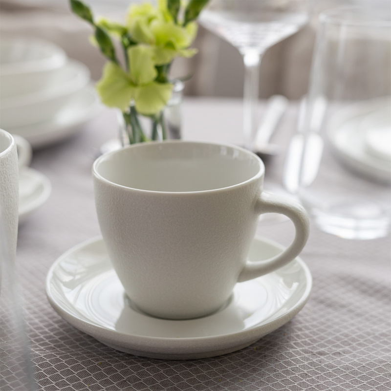 Kávový podšálek 14,5 cm — Fine Dining White Frosty