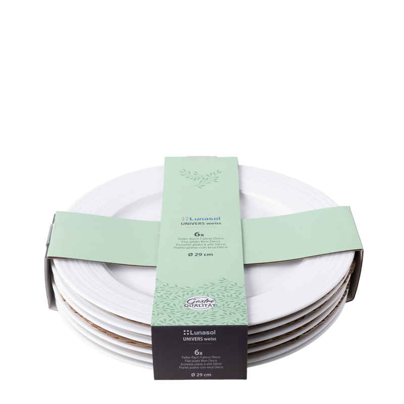 Talíř mělký Deco 29 cm set 6 ks — Univers bílý