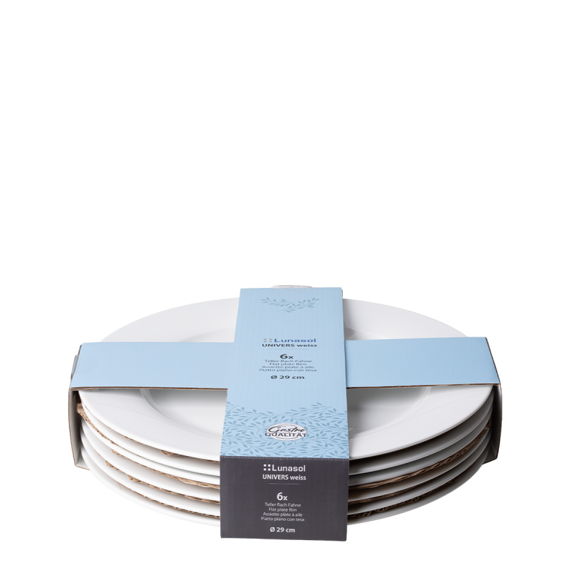 Talíř mělký 29 cm set 6 ks — Univers bílý