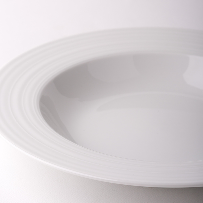 Talíř hluboký s okrajem Deco 22 cm sada 6 ks – UNIVERS bílý