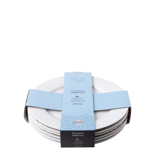 Talíř mělký 27 cm set 6 ks — Univers bílý