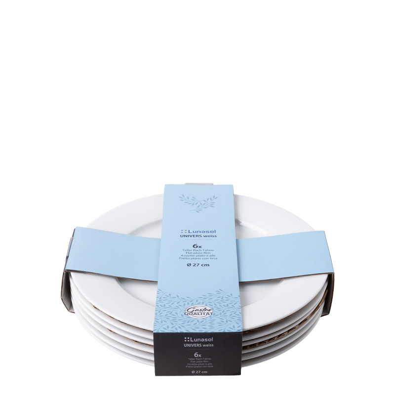Talíř mělký 27 cm set 6 ks — Univers bílý