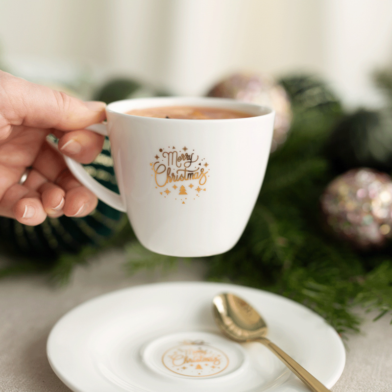 Šálek na kávu 250 ml — Premium Platinum Line Merry Christmas