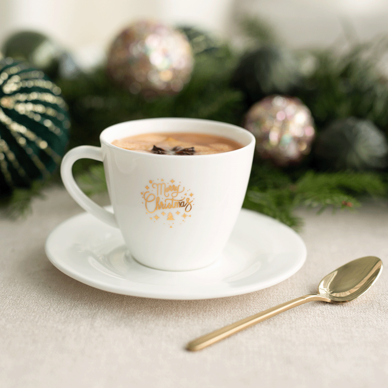 Šálek na kávu 250 ml — Premium Platinum Line Merry Christmas
