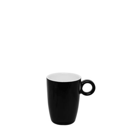 Vysoký šálek na mokka kávu černý 80 ml - RGB