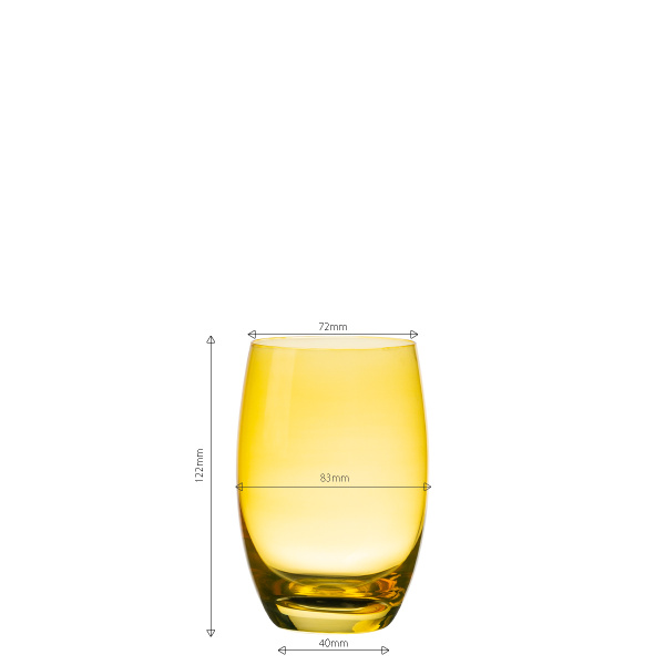 Sklenice Tumbler žluté 460 ml 6 ks - Optima Glas Lunasol