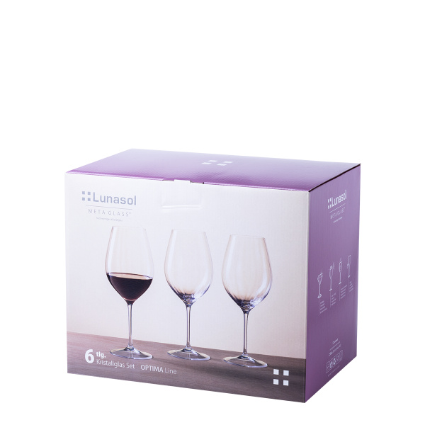 Sklenice na červené víno 660 ml sada 6 ks - Optima Line Glas Lunasol