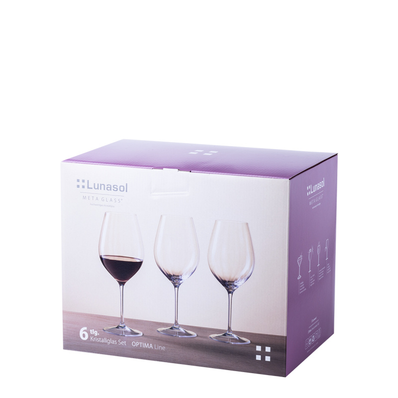 Sklenice na červené víno 660 ml sada 6 ks - Optima Line Glas Lunasol