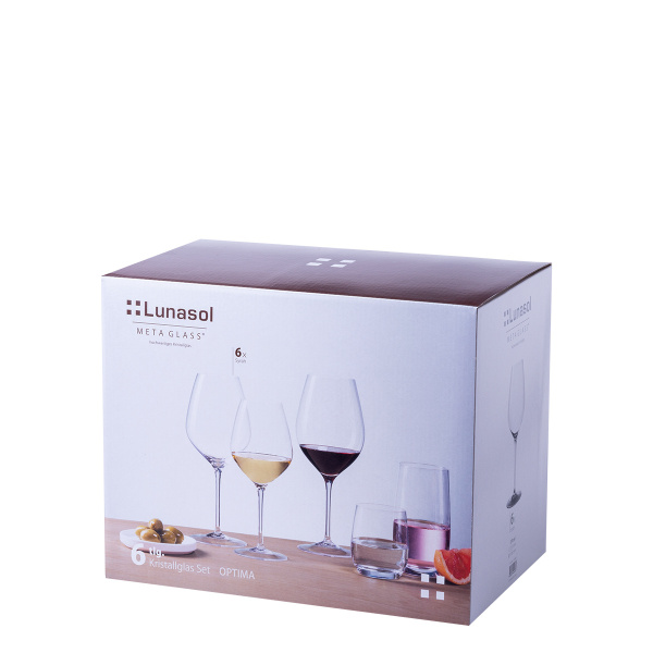Sklenice na červené víno 570 ml sada 6 ks - Optima Glas Lunasol