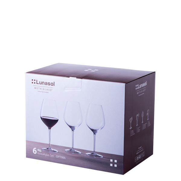 Sklenice na červené víno 570 ml sada 6 ks - Optima Glas Lunasol