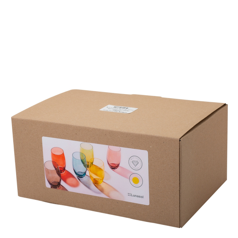 Sklenice Tumbler červené 460 ml 6 ks - Optima Glas Lunasol