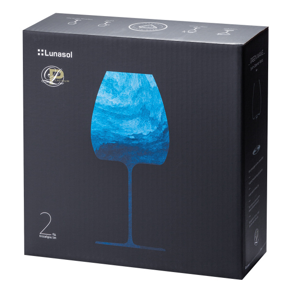 Sklenice na červené víno New World 765 ml set 2 ks – Green Wave Platinum Line