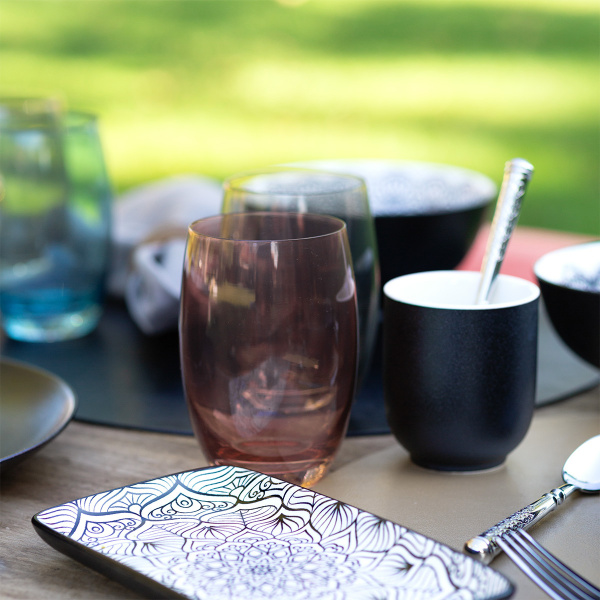 Sklenice Tumbler burgundy 460 ml 6 ks - Optima Glas Lunasol