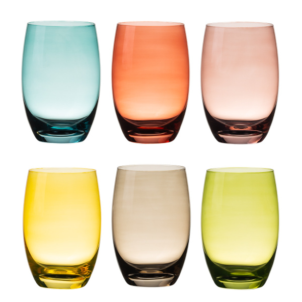 Barevné sklenice Tumbler 460 ml 6 ks — Optima Glas Lunasol