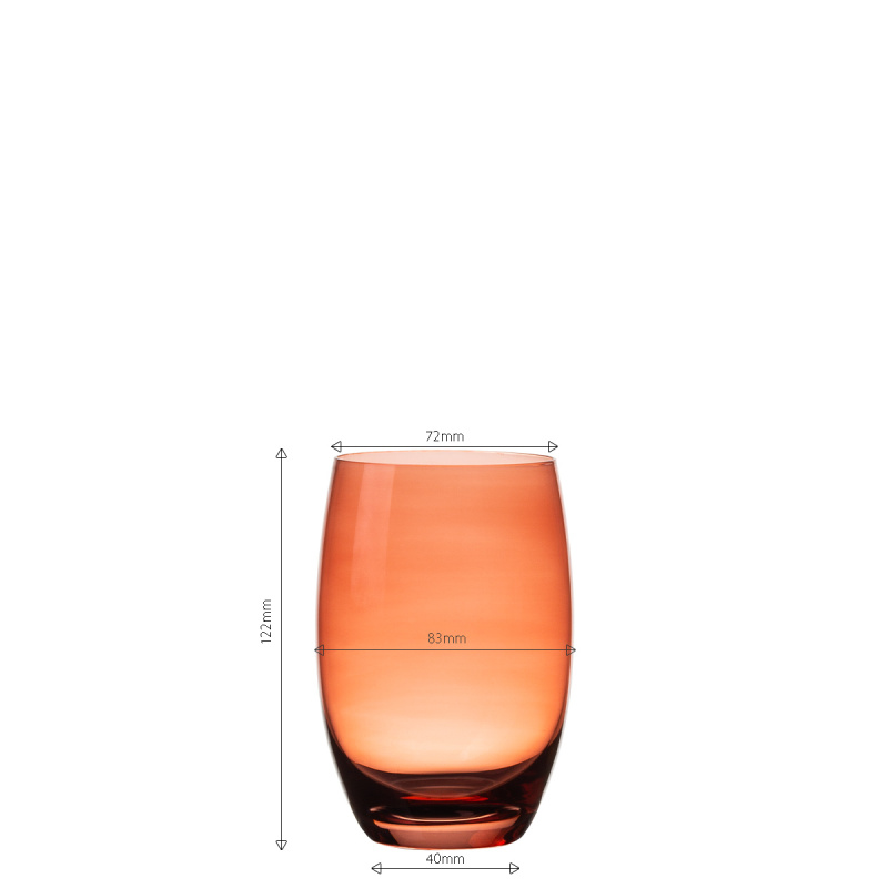 Sklenice Tumbler červené 460 ml 6 ks - Optima Glas Lunasol
