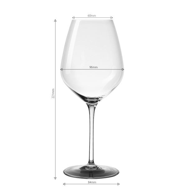Sklenice na červené víno 570 ml sada 6 ks - Optima Glas Lunasol