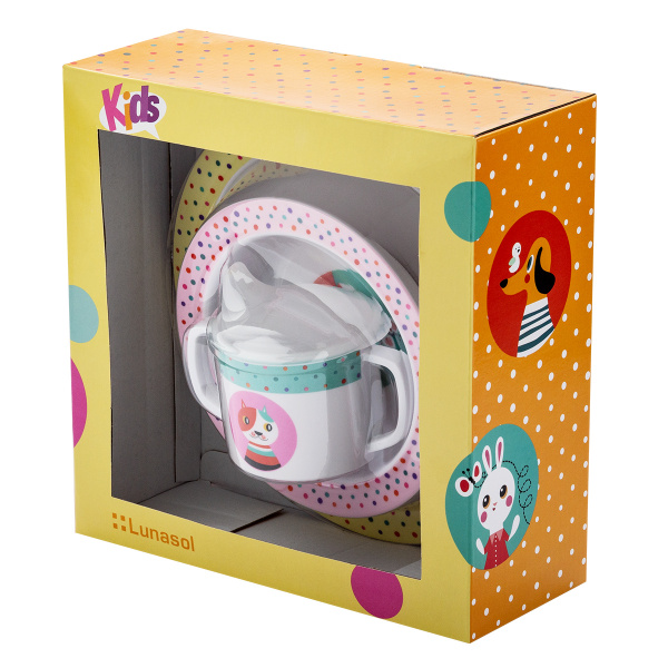 Dětský melaminový set 3 ks – Kids WORLD Animals