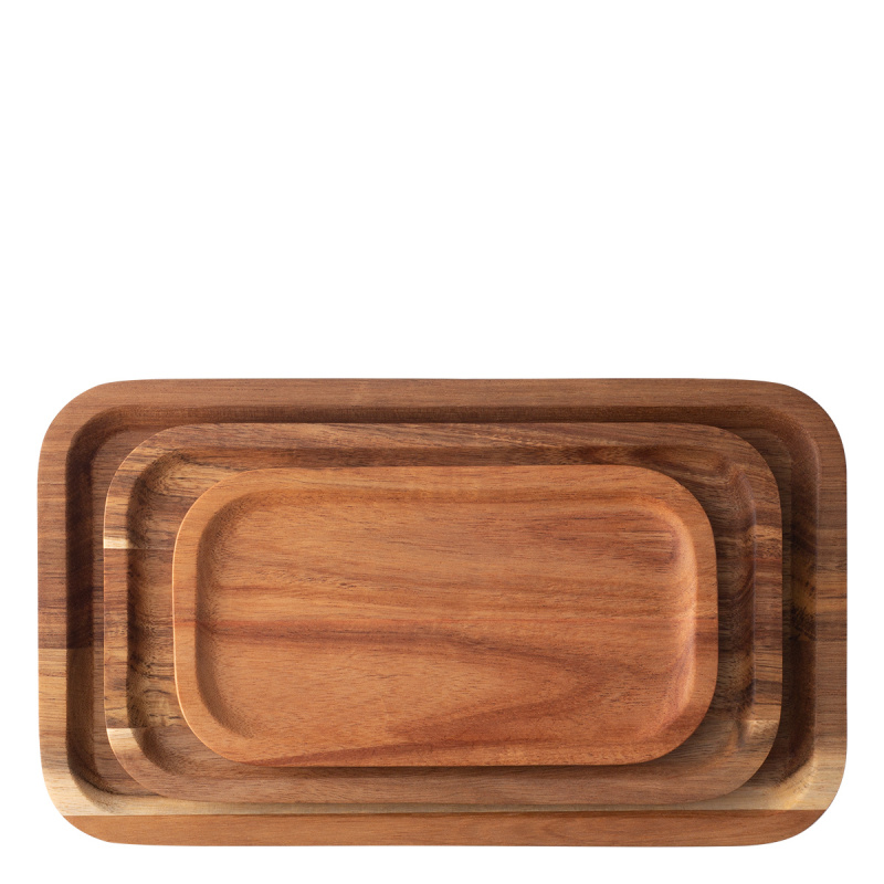 Podnos obdélníkový střední Akát 25 x 14 cm - FLOW Wooden