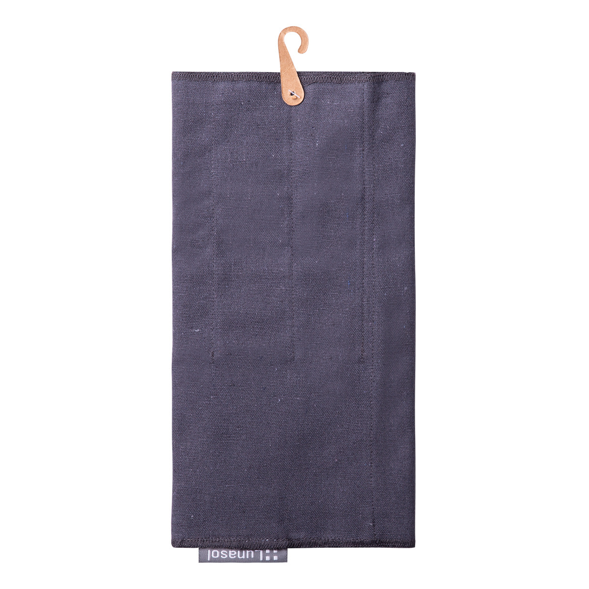 Ocelově šedý bavlněný pytlík na uskladnění příborů 52 x 26 cm - Basic Ambiente