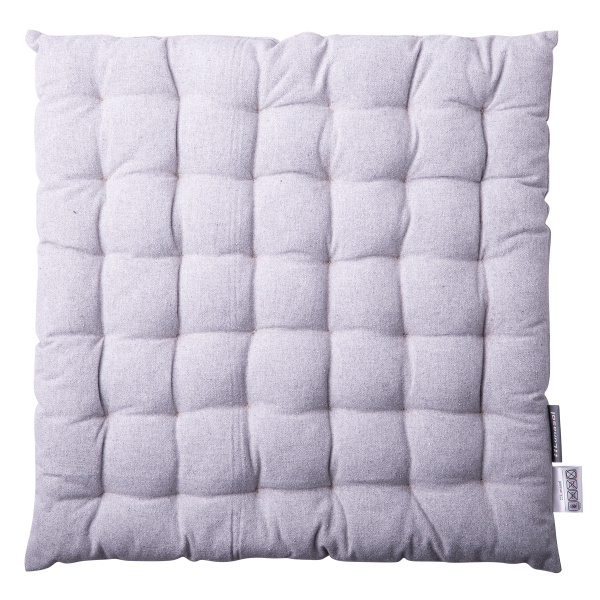 Světle šedý bavlněný podsedák na židli 40 x 40 x 4 cm – Basic Ambiente