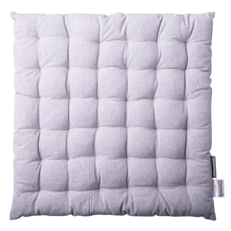 Světle šedý bavlněný podsedák na židli 40 x 40 x 4 cm – Basic Ambiente