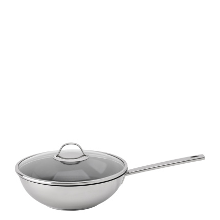 Wok se skleněnou poklicí ø 28 cm | Orion Inox