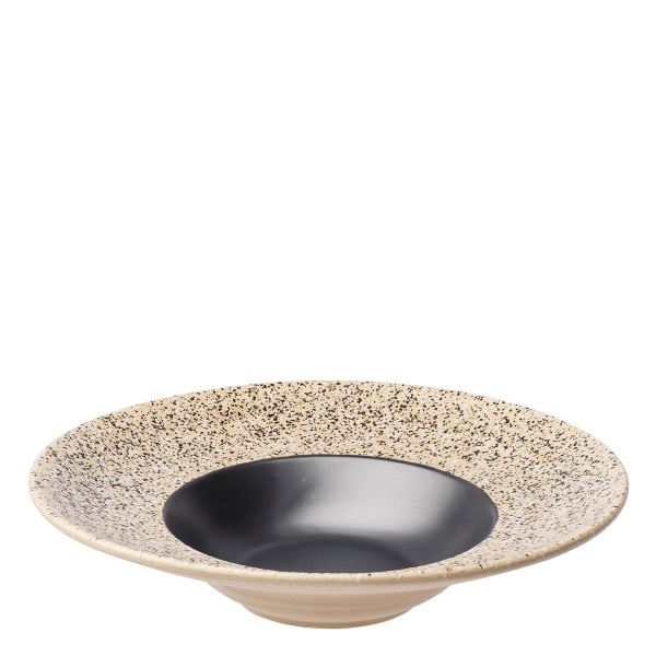 Gourmet talíř na těstoviny Gaya Sand RGB Vintage černý matný 27 cm