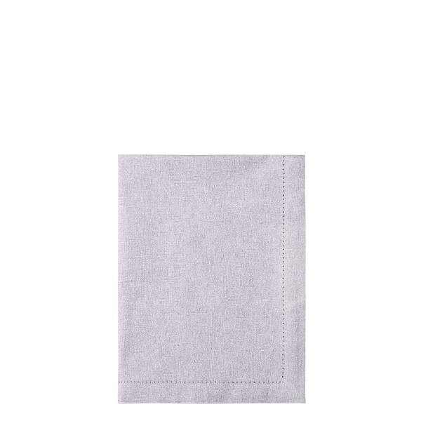 Světle šedý bavlněný běhoun na stůl 50 x 140 cm – Basic Ambiente