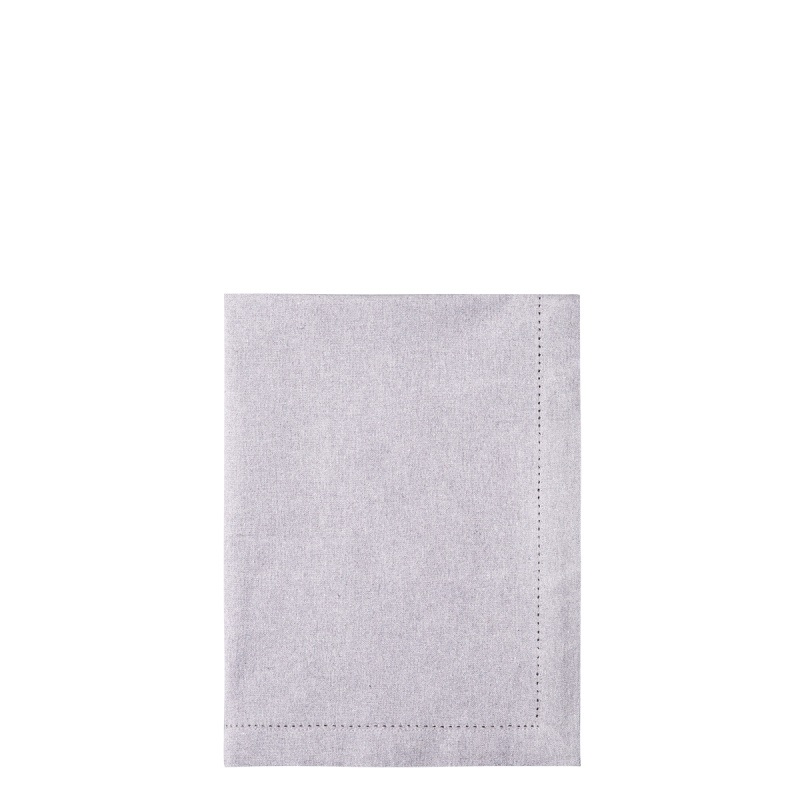 Světle šedý bavlněný běhoun na stůl 50 x 140 cm – Basic Ambiente