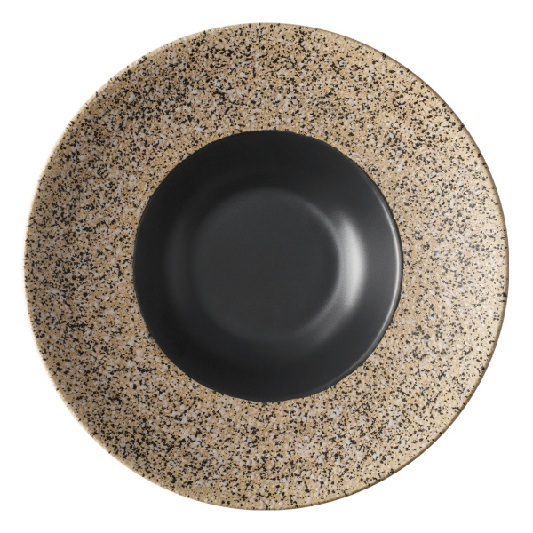 Gourmet talíř na těstoviny Gaya Sand RGB Vintage černý matný 27 cm