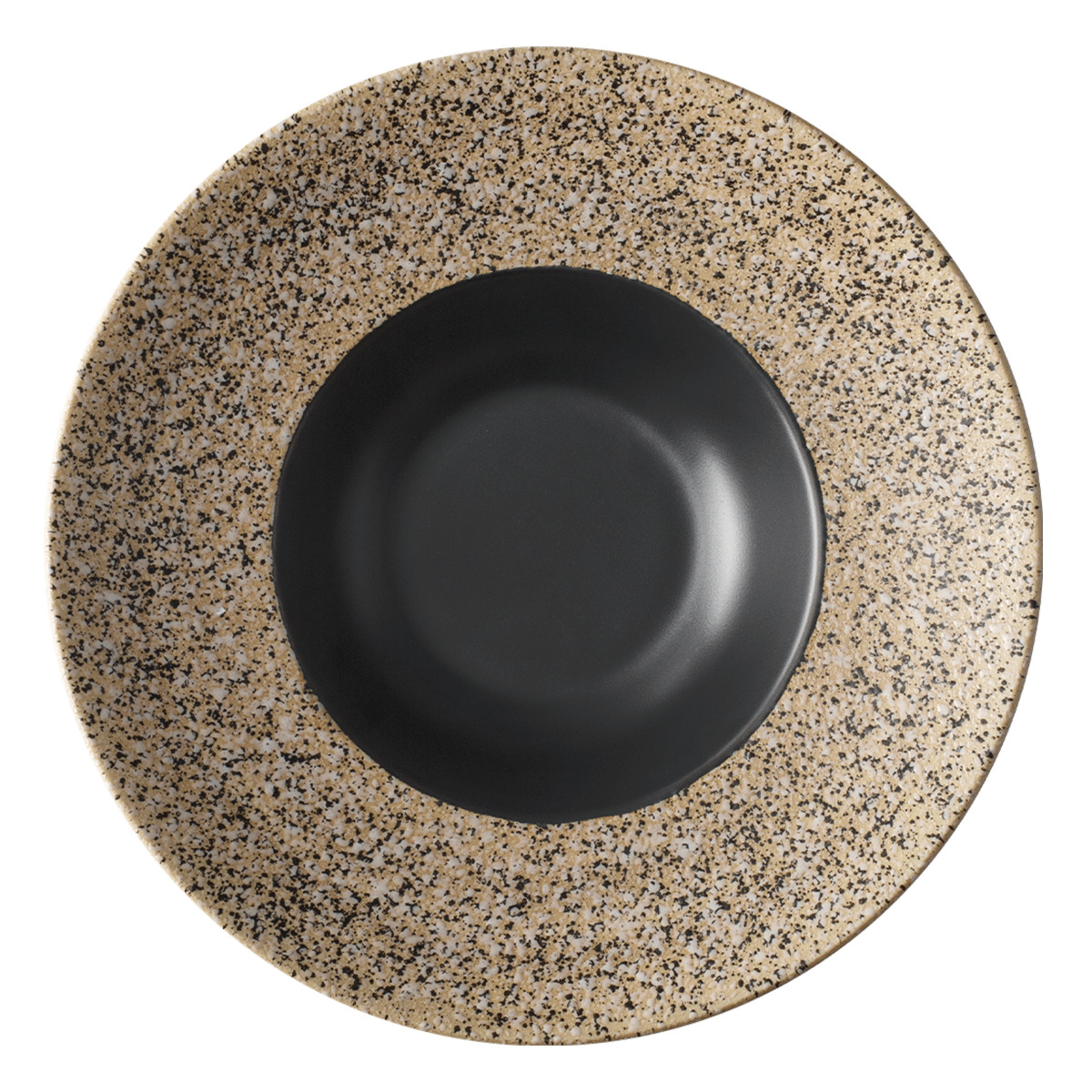 Gourmet talíř na těstoviny Gaya Sand RGB Vintage černý matný 27 cm