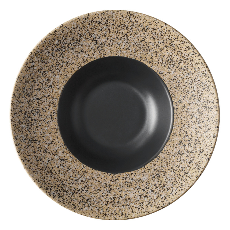 Gourmet talíř na těstoviny Gaya Sand RGB Vintage černý matný 27 cm