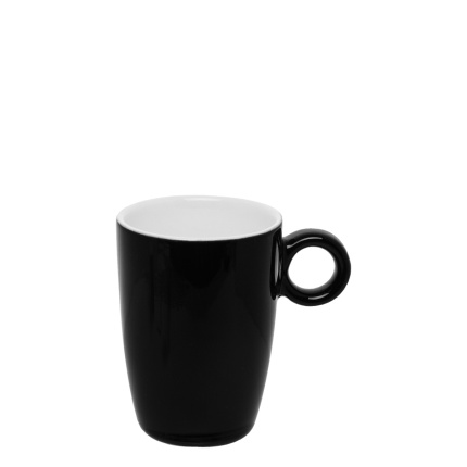 Vysoký šálek na mokka kávu černý 80 ml - RGB