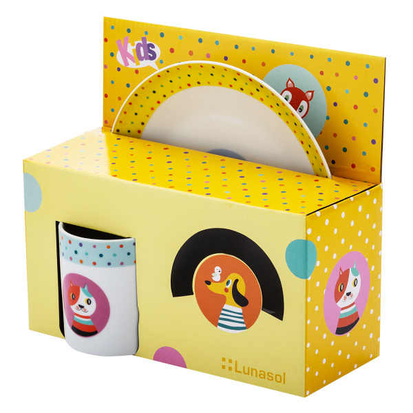 Dětská porcelánová sada 3 ks – KIDS World Animals