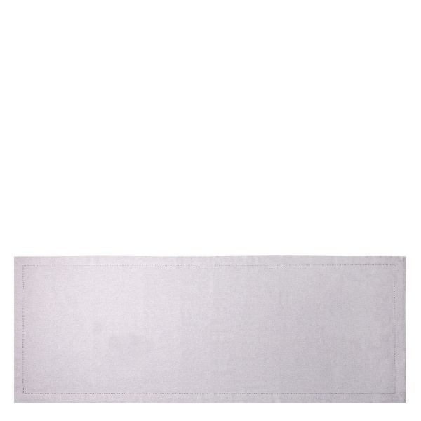 Světle šedý bavlněný běhoun na stůl 50 x 140 cm – Basic Ambiente
