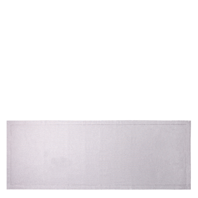 Světle šedý bavlněný běhoun na stůl 50 x 140 cm – Basic Ambiente