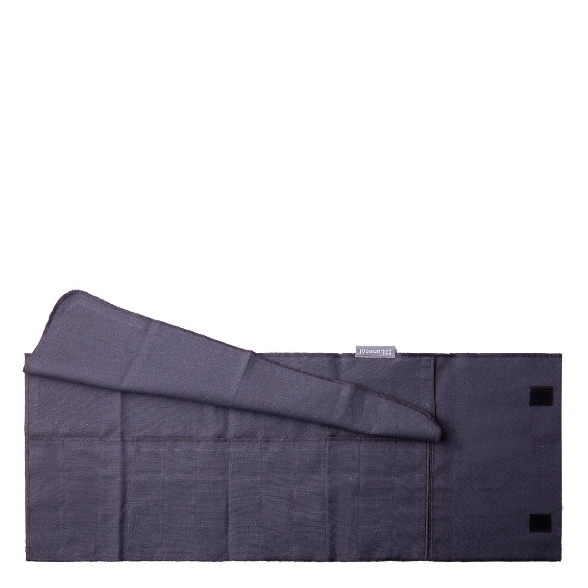 Ocelově šedý bavlněný pytlík na uskladnění příborů 52 x 26 cm - Basic Ambiente